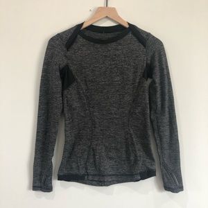 Lululemon Long Sleeve Shirt Black Gray S 2 4